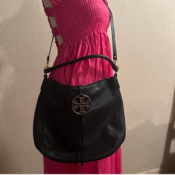 Tory Burch Black Leather Hobo Bag - Picture 4 of 6